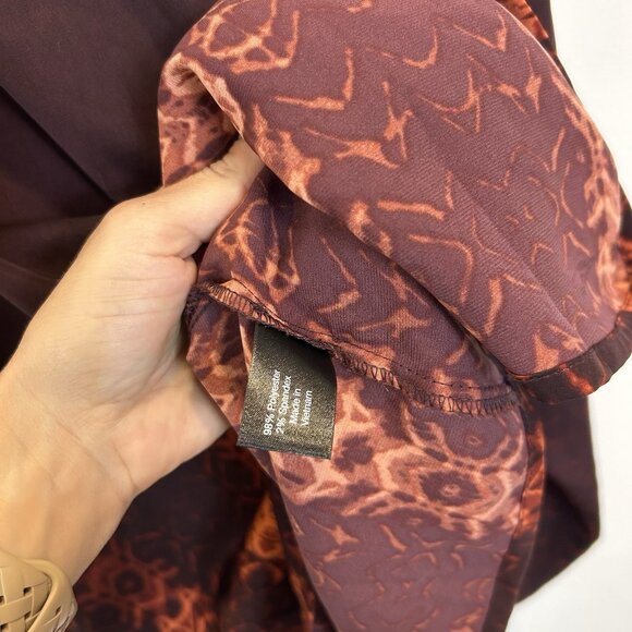 Lane Bryant Top Womens 26 28 Multicolor Boho Print Cold Shoulder Keyhole Blouse - Picture 5 of 9